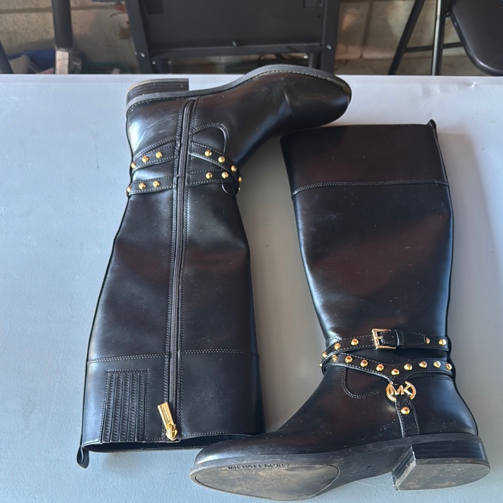 Michael Kors Black Knee-High Boots